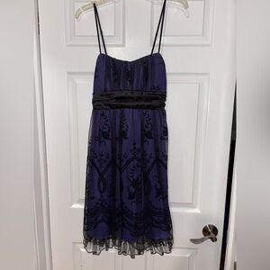 Ruby Rox Black and Purple Mini Dress